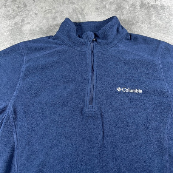 Columbia Mens XS Navy Blue Half Zip Fleece Pullover Sweater XM6279 1575001 - Picture 3 of 11